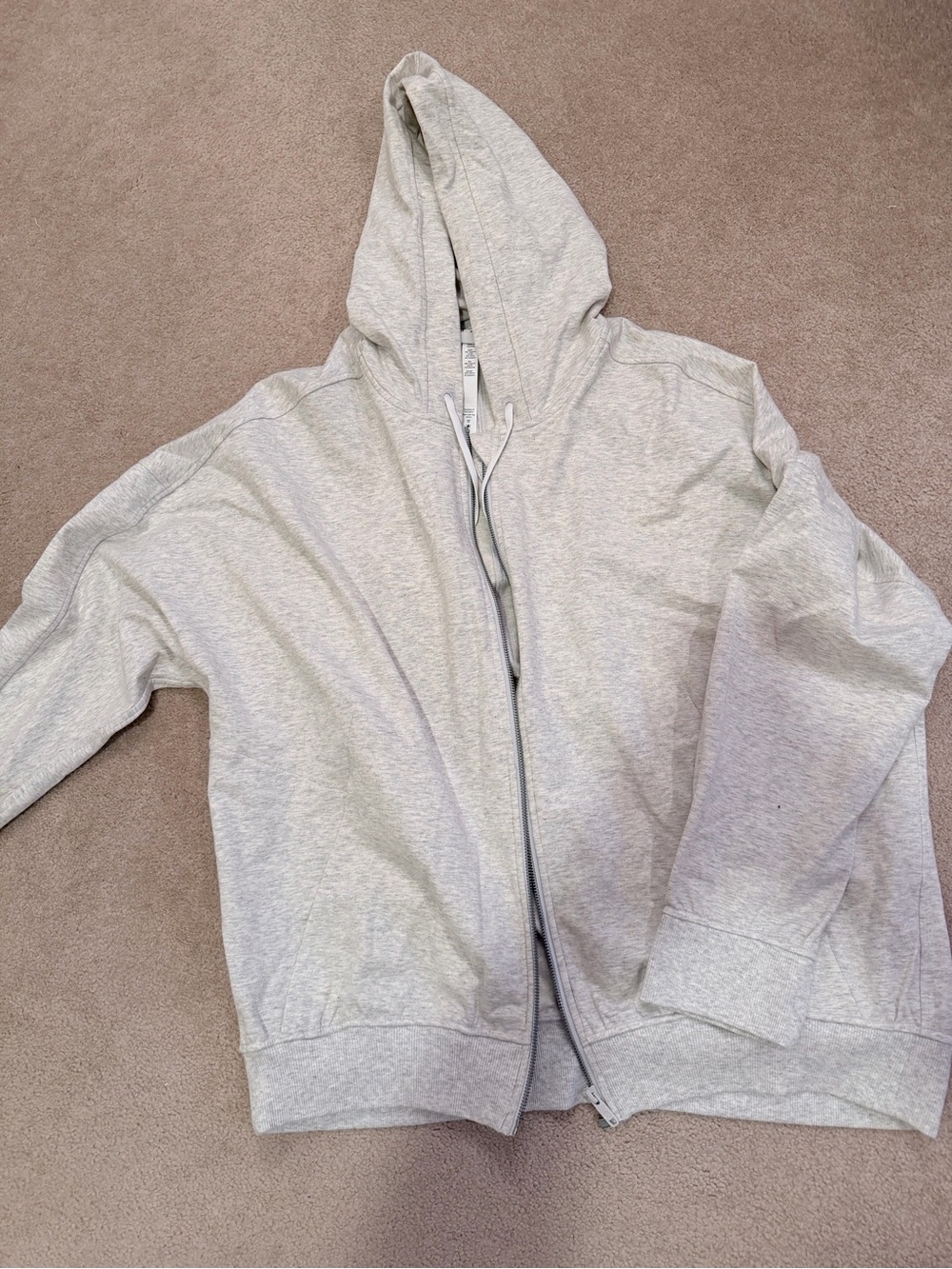 lululemon athletica Light Gray Full-Zip Hoodie size L/XL New without tags